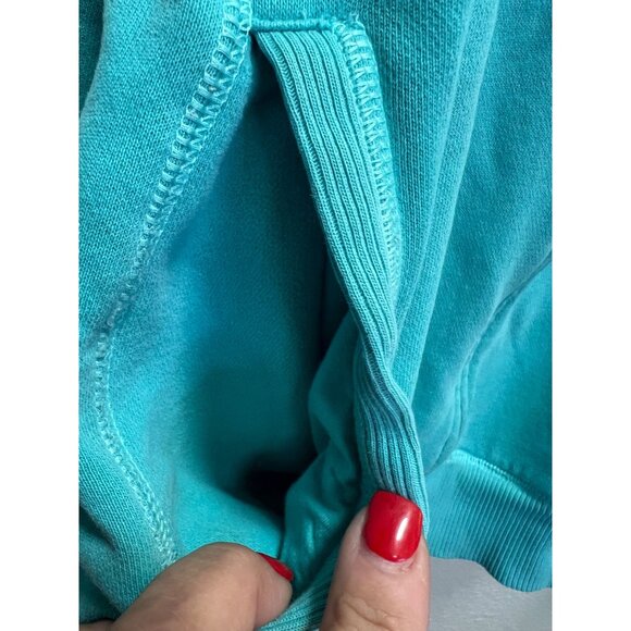Life Is Good Womens Full Zip Hoodie Jacket Turquoise Size L 100% Cotton With Fle - Picture 6 of 9